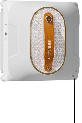 SEEING.U Robot Lavavetri Finestre, Robot Lavavetri Per La Pulizia Delle Finestre e Vetrate Potenza 6000 Pa con doppio serbatoio da 150 ml con Telecomando