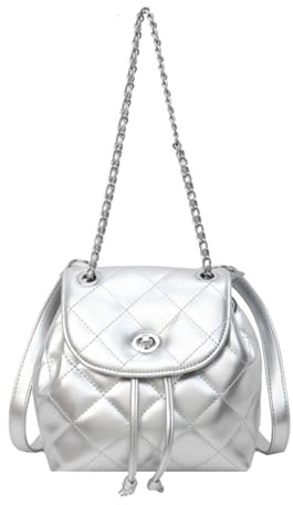 NICOLE & DORIS Handtasche Damen Klein Umhängetaschen Multifunktionale Schultertaschen PU Leder Crossbody Bag Damen 2 in 1 Rucksack Handtasche mit Kette