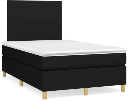 qohoio Boxspringbett mit Matratze Schwarz 120x190 cm Bett Boxspringbett Schlafzimmer MöBel Betten Bett Mit Matratze Stoff - 3269918