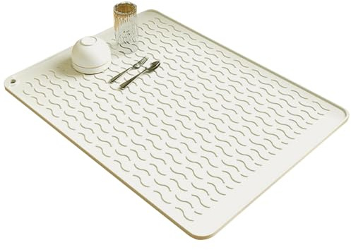 Generic Silicone Dish Drying Mat - 40x30CM, White