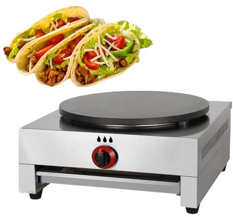 ZHJOPP Máquina Comercial de Crepes de Gas de 15 '' Máquina de panqueques de Gas LPG Máquina de fabricación de planchas Plancha de Crepes Antiadherente