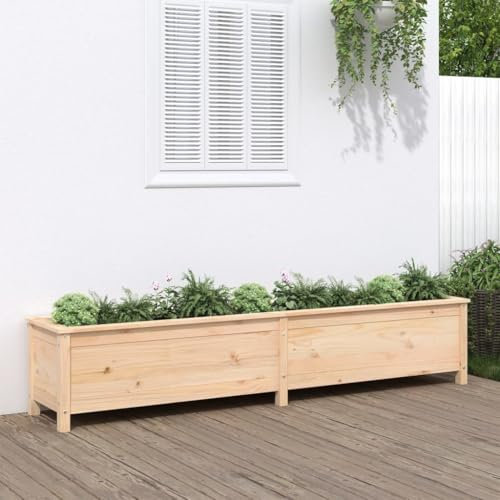 Xichuzi Arriate Elevado de jardín Madera Maciza de Pino 199,5x40x39 cm, Macetas para Flores Y Plantas, Jardinera, Macetero Exterior, Macetero, Huerto Domestico 825268