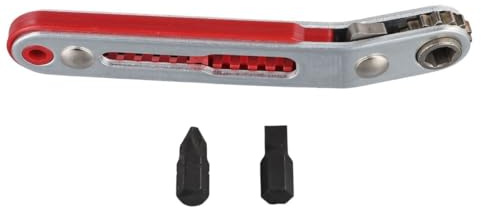 NEIQIUWING Lot de 3 mini tournevis à cliquet avec tête coudée à 90°, cliquet 16 dents, douille 1/4, acier au chrome vanadium