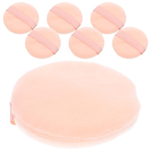 LRXIYODE 7 Esponjas Cosméticas Dobles para Maquillaje en Seco y Húmedo, Redondas Color Piel, Aplicador para Base, Corrector y Polvos, Set de 7 Piezas para Uso Diario y Fácil Limpieza