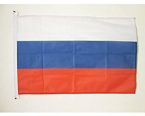 AZ FLAG Bootsflagge Russland 90x60 cm Mesh-Polyester Kunststoffringe