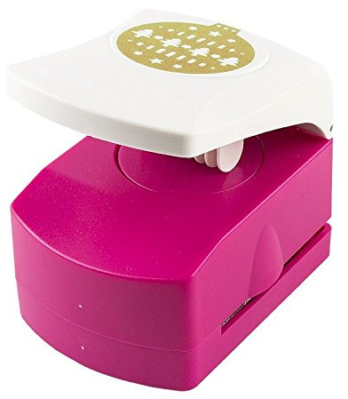Ideen mit Herz Stansare, präglingsstansare XL, julkulor, motivstorlek: 4,7 cm x 5,1 cm | motivhålslagare för papper | presenthängare till jul | julkort