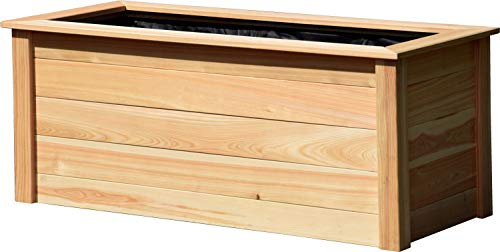 dobar® Hochbeet Douglasie Größe XL aus Massivholz inlkusive Pflanzfolie - XL Salatbeet für Garten/Terrasse/Balkon als Bausatz - 150 x 60 x 65 cm - Natur