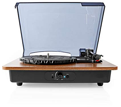 Giradischi con trasmissione a cinghia | 33/45 / 78 rpm | Trasmissione a cinghia | 1x RCA stereo | Bluetooth® | 9 W | Amplificatore (pre) incorporato | ABS/MDF | Marrone/Nero