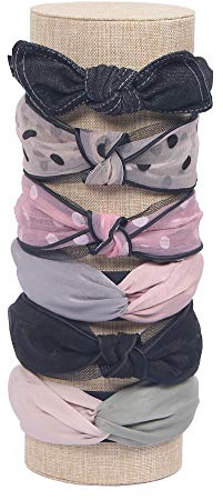 Headband Holder Hairband Display Stand Necklaces Showcase Storage Organizer for Chains (14.2high(yellow linen))