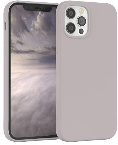 EAZY CASE Premium Silikon Handyhülle kompatibel mit iPhone 12 Slimcover mit Kameraschutz und Innenfutter, Silikonhülle, Schutzhülle, Bumper, Handy Case, Hülle, Softcase, Nude Rosa