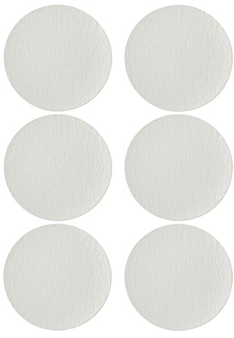 Villeroy & Boch Manufacture Rock Blanc Gourmetteller, 6 Stück, 31,7 cm, Premium Porzellan, spülmaschinen-, mikrowellengeeignet, Weiß