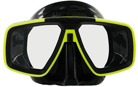 Aqua Lung Tauchmaske Look, Farbe:schwarz/gelb, Silikonfarbe:schwarz