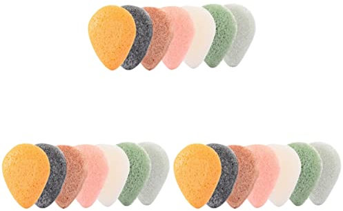 Beaupretty 3er-set Gesichtsschwämme Reinigender Bio-make-up-entferner Waschschwamm Gesichtsreinigungsschwamm Für Das Tägliche Peeling 7 Stück * 3
