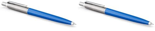 PARKER Jotter Originals Kugelschreiber | Klassisches Blau | Mittlere Spitze | Blau Tinte (Packung mit 2)