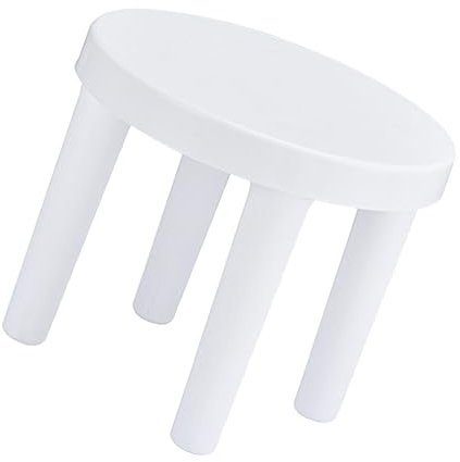 LIFKOME 1Stk Kinderhocker Hocker im Klassenzimmer Tritthocker für Kleinkinder runder Hocker niedriger Stuhl aus Kunststoff niedriger Hocker rutschfest Schemel Kleiner Hocker Plastik Weiß