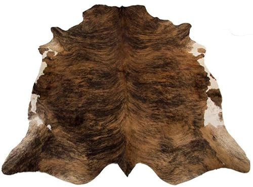 ArtisanCowhides Premium Brindle Cowhide Rug, Cow Skin Rugs Ideal for Home, Bedroom, Living Room, Western Decor, Cow Hide Carpet Size: L 6'-6'5x5'5 Ft