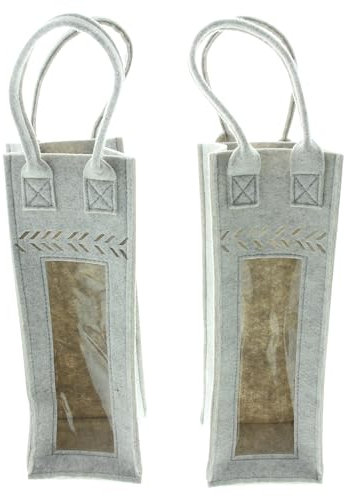 Geschenktasche Fenster, 2er Set, Filz, Kunststoff Maße: 12 x 12 x 33 cm, GH 44 cm