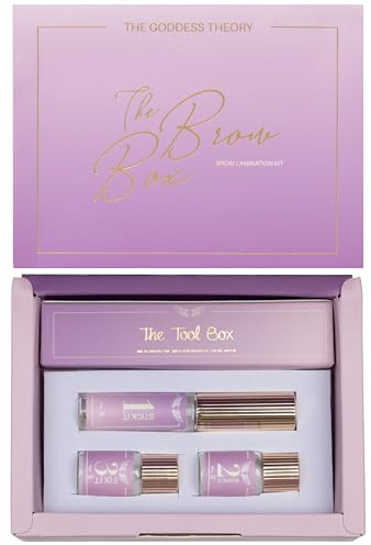 The Goddess Theory® | Starter Augenbrauen Set | Augenbrauen-Lifting und Augenbrauenlaminierung -Set | Inklusive Pinsel und Scheren | Komplett vegane und tierversuchsfreie | Dermatologisch getestet