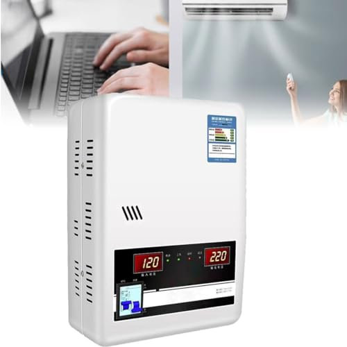 Stabilizzatore automatico di tensione 6800W/15000W/20000W Regolatore di tensione CA singolo montato a parete o disteso 220V per piccoli elettrodomestici,20000W