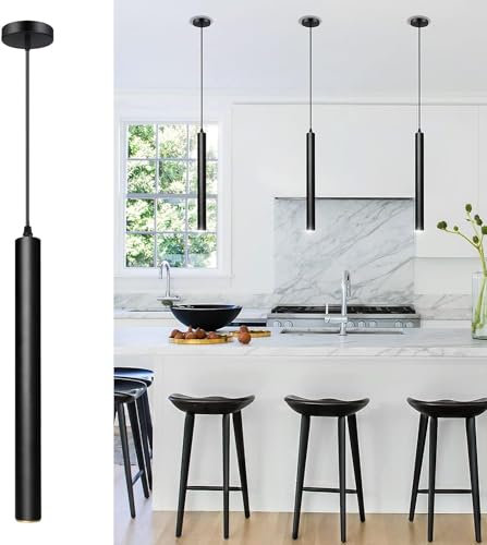 OKELI Modern Pendant Lights 4000K LED Dimmable Pendant Light Fixtures Pendant Lighting for Kitchen Island,Dining Room,Bar,Bedroom, 15.7inch/40cm, 10W, ETL, 1Pack