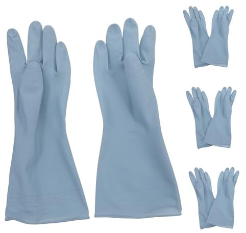 ULDIGI 4paare Spülhandschuhe Mit Bündchen Für Geschirrspülen Und Reinigung Haushaltshandschuhe Wiederverwendbar Leicht Zu Reinigen Und Langlebig