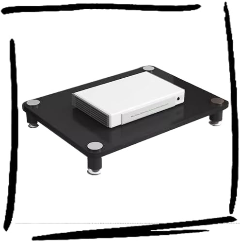 ILOOXI HiFi-Rack-AV-Regal Aus Holz & Stahl, 1/2/3/4-stufiger TV-Ständer, HiFi Regal, Audio Rack HiFi Regal(Black,1 Tier)