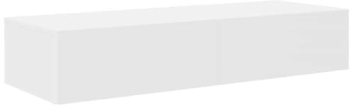 vidaXL Scaffale a Parete con Cassetti Bianco 100x36x19cm in Truciolato, mensola da Muro con mobiletto, mobiletto portaoggetti Montato a Muro, unità a Muro sospesa