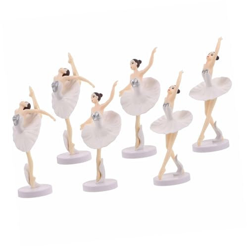 BESTonZON 2sätze Ballerina Puppen Für Puppenhaus Ballerina Geburtstagsdeko Ballettmädchen Figuren Dekoration Tischplatte Spielzeug Für Mädchenzimmer Realistische Tanzposen Statue