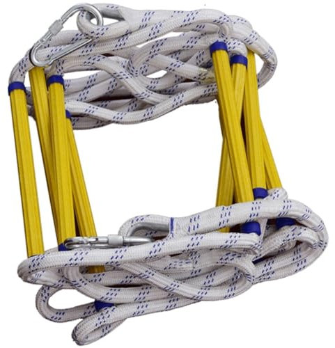 Feuerleiter Für Balkon, rutschfeste, Wiederverwendbare Evakuierungsleiter, Weiche Kletterleiter Aus Polyesterstrick, Mit Haken + Handschuhen(5M/16.4FT)