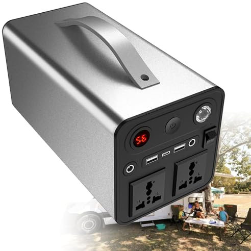 ZYT-DHRUCB Batterie Externe Mobile d'urgence de Stockage d'énergie de 300 W, Station de Charge Solaire Domestique Portable Haute Puissance de 300 W pour Ordinateurs Portables, Smartphones