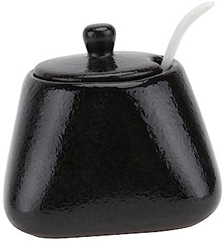 Cabilock Tarro De Especias Original Cuchara Azucarero y Pimentero Organizador De Cocina De Cerámica Azucareros Originales