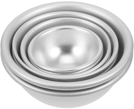 Anneome Halbkugel Backform Aus Aluminiumlegierung 4 Paar Wiederverwendbare Badesalzkugelform Für Selbstgemacht Seifen Und Badekugeln Bastelform Für Zuhause Und Profi