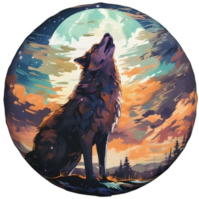 Reifenschutzhülle Hungriger Wolf Premium Reifentüten Personalisierte Reifentaschen Für Caravan Truck SUV 16 inch