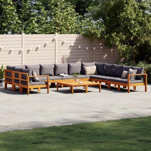Festnight Gartenlounge Set XXL Groß Lounge Möbel Outdoor Holz Ecklounge Terrassenmöbel Außen Gartenmöbel Loungemöbel Ecksofa Gartensofa Garten Lounge Set Outdoor Sofa Massivholz Akazie