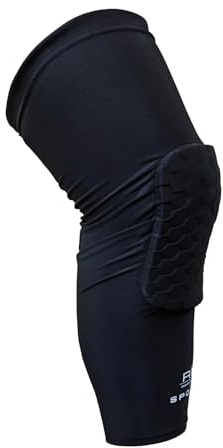 RAMIREZ BROTHERS – Media Compresiva Acolchada para Rodilla, Protección de Impacto para Fútbol, Baloncesto, Rugby y Balonmano, Estabilidad Articular y Rendimiento Deportivo (L)