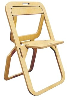 XPJYUA Chaises Pliantes en Bois Chaise Pliante créative, dortoir en Bois, Maison, extérieur, Rangement Portable, Chaise en Papier, Chaise de Salle à Manger chez l'habitant