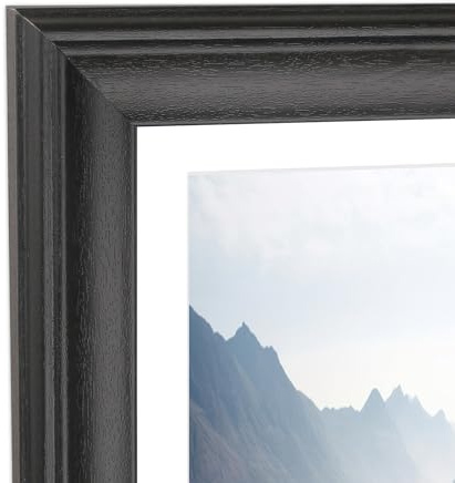 XYFBYSH 21x26 Picture Frame Solid Wood Black, Display 19x24 (With mat) or 21x26 (Without mat) Photos, Poster, Painting,Puzzles (X23B2126W1924)