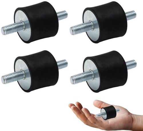 Gummipuffer M8 Silentblock - 4 Stück Anti-Vibration Gummi Isolator Halterungen für Maschinen und Motoren, 30x20 mm