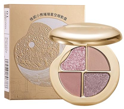 Palette Trucco,Combinazione 4 Funzioni Per Viso E Occhi | Lucidalabbro Effetto Scintillante Duravelo Blush per Viso e Skin Ideale Donne Mature e Utilizzo Quotidiano
