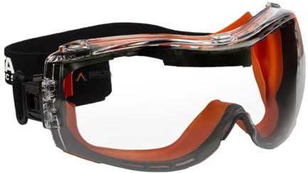 Malta Dynamics APEX Safety Goggles - 1 Pack ANSI Z87 Fog Resistant Safety Goggles for Manufacturing, Industrial, and Construction Workers, Anti Scratch Protective Eyewear (Clear)