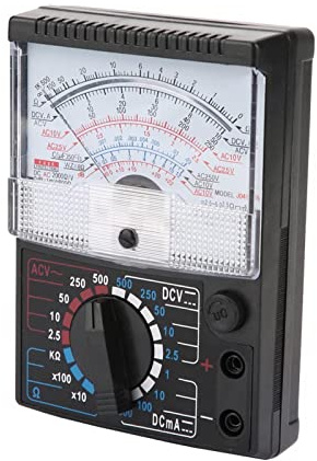 AUNMAS Multimetro Analogico, Misuratore di Tensione con Puntatore con 18 Marce, Tester di Tensione CA CC Accurato per Elettricisti e Uso Didattico