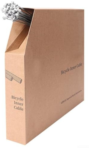 Cavo del cambio per mountain bike in acciaio inox con nucleo interno in filo, pre-allungato per una risposta diretta del freno e un controllo preciso del cambio (2,5 m MTBbrake)