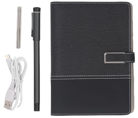 Smart Pen Notebook Set Bluetooth 5.0, Digitales Notizbuch mit 3-in-1 Echtzeit-Synchronisation, OCR-Texterkennung, KI-Zeichnen, Offline-Speicher, Kompatibel mit /(Schwarz Patchwork)