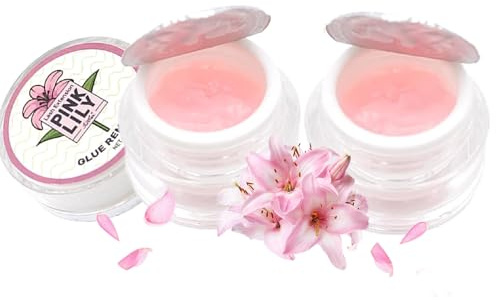 2PCS Eyelash Extension Remover Cream - Lily Flavor Eyelash Extension Glue Removal Cream - Low Irritation Eyelash Adhesive Remover - Fast Acting Removing Eyelash Extension Glue