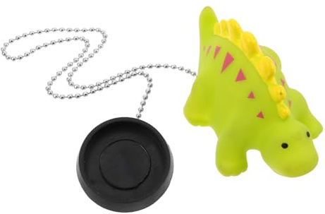DIKACA Rubber Bathtub Drain Stopper, Cute Dinosaur Bath Plug, Flexible Bathroom Sink Plug, Secure Wash Basin Seal for Bath Time