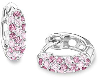 Prinzessin Lillifee Creolen 925 Sterling Silber Mädchen Kinder Ohrschmuck, mit Zirkonia synth., Kommt in Schmuck Geschenk Box