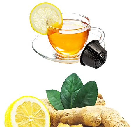 KICKKICK® 32 Capsule Tisana Zenzero e Limone Compatibili Nescafé Dolce Gusto - Infuso in Cialde