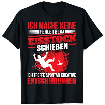 Keine Fehler beim Eisstock schießen Spruch Stockschütze T-Shirt