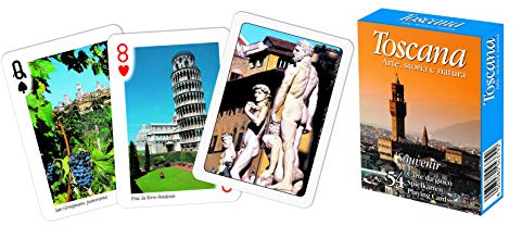 Modiano Poker Toscana Blu – Carte da Poker e Ramino in Cartoncino Duplex 320 g/m² – Ideali per Burraco, Canasta, Scala 40, Ramino e Solitari – 100% Made in Italy
