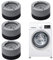 Almohadilla de Goma para Lavadoras,4Pcs Soporte de Goma Antivibración,Amortiguador de Vibraciones Universal,Pies para Lavadora,Almohadillas para Pies de Lavadora,Almohadilla de Goma Antivibración